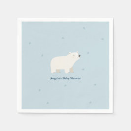 Servilleta De Papel Podemos Esperar con Ansias Baby Shower | Oso Polar