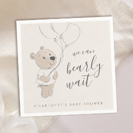 Servilleta De Papel Podemos Esperar. | Teddy Bear Baby Shower