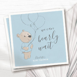 Servilleta De Papel Podemos Esperar. | Teddy Bear Baby Shower