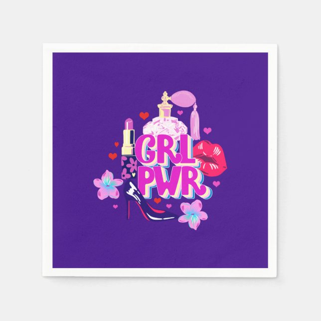 Servilleta De Papel Poder de chicas (Anverso)