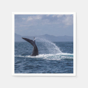 Servilleta De Papel Poderosa escisión de cola de ballena jorobada