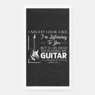 Servilleta De Papel Podría Parecer Que Te Escucho La Guitarra De Músic