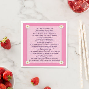 Servilleta De Papel Poema del Día de la Madre