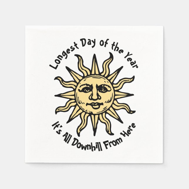 Servilleta De Papel Poema del solsticio de verano (Anverso)