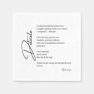 Servilleta De Papel Poesía de amor Delicada