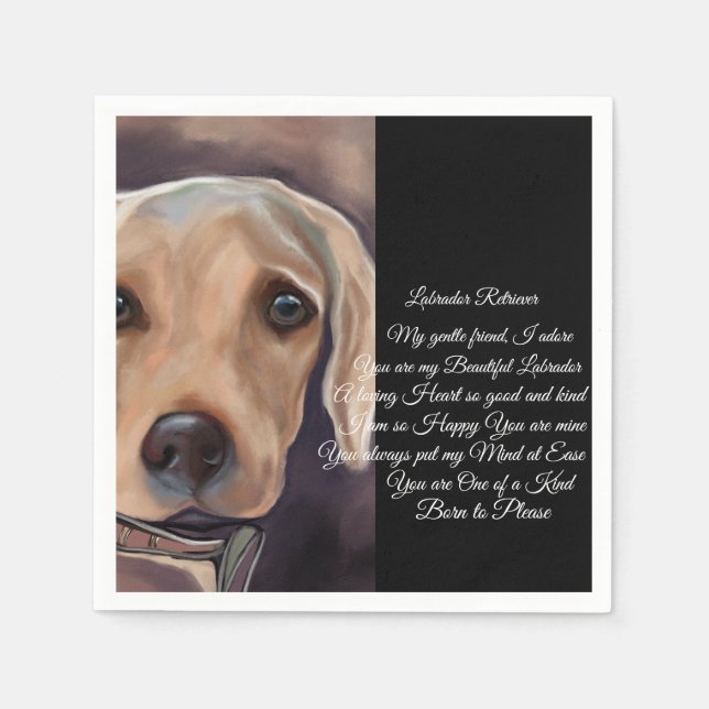 Servilleta De Papel Poesía del Labrador Retriever (Anverso)