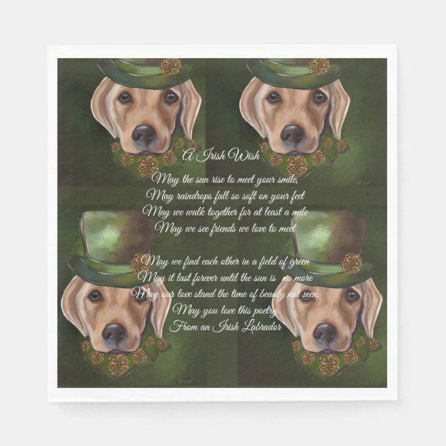 Servilleta De Papel Poesía del Labrador Retriever  (Anverso)