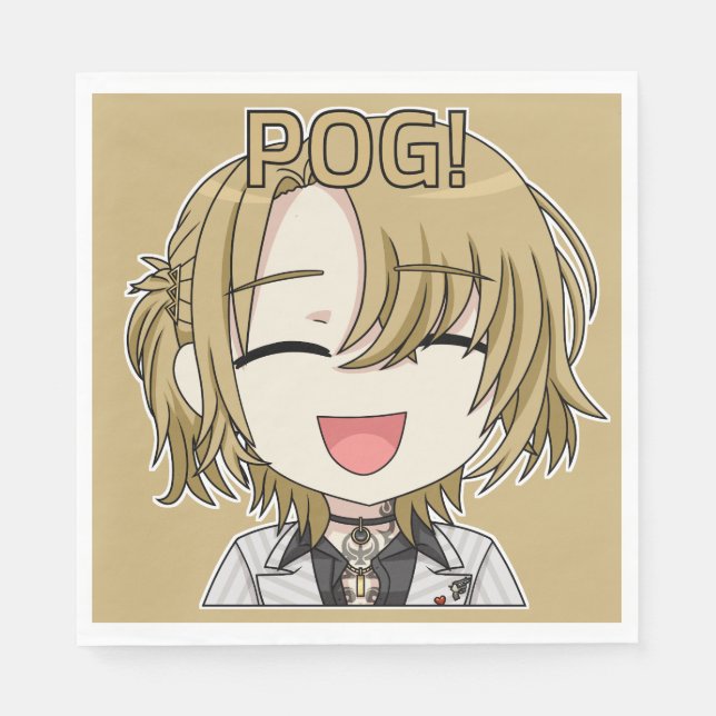 Servilleta De Papel Pog! Chibi Napkins - Luca Kaneshiro Fanart (Anverso)