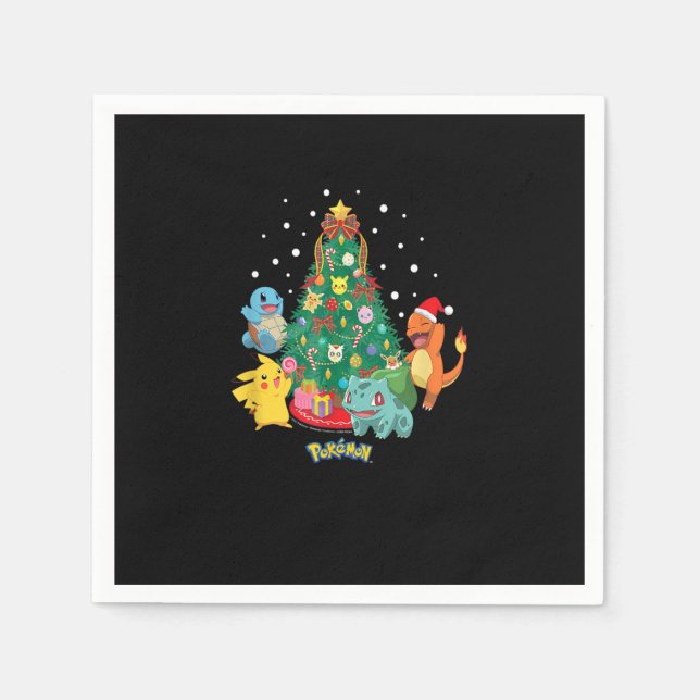 Servilleta De Papel Pokémon Navidades - Pokémon Christmas Tree (Anverso)
