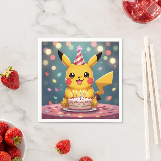 Servilleta De Papel Pokémon und seine Treue Freunde (In situ)