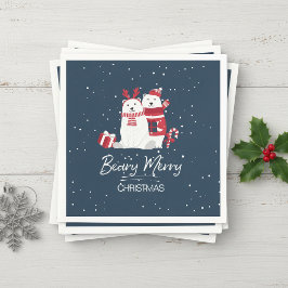 Servilleta De Papel Polar Beary Feliz Navidad ID851