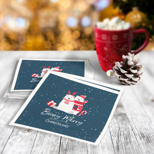 Servilleta De Papel Polar Beary Merry Christmas ID851