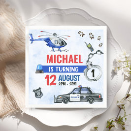 Servilleta De Papel Policía Fiesta de cumpleaños 1