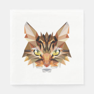 Servilleta De Papel Polígono de gato
