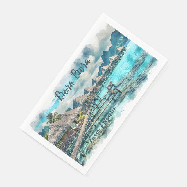 Servilleta De Papel Polinesia Francesa Bora Bora Serenity | (Esquina)