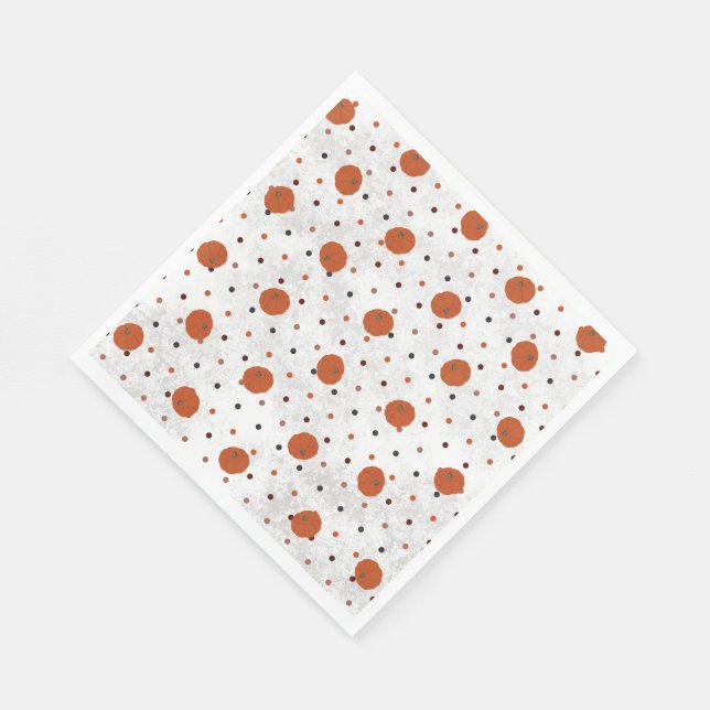 Servilleta De Papel Polka Dot Pumpkin Paper Napkin (Esquina)