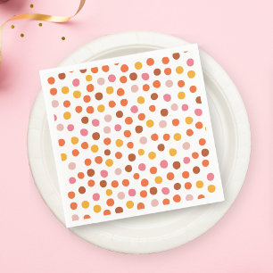 Servilleta De Papel Polka rosa, naranja y amarilla no sirve