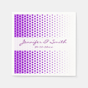Servilleta De Papel Polka violeta con puntos blancos modernos