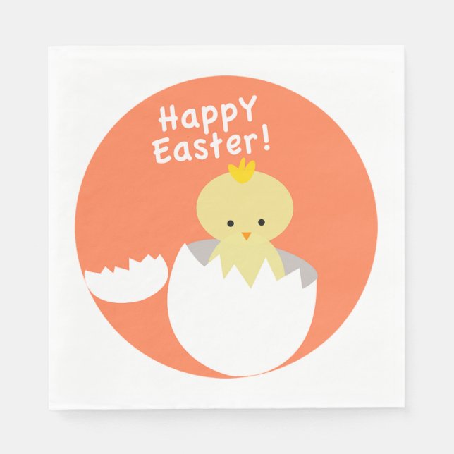 Servilleta De Papel Pollito de Pascua (Anverso)