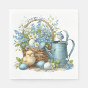Servilleta De Papel Pollito de Pascua Personalizado con Acuarela