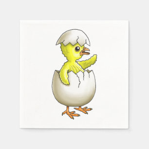 Servilleta De Papel Pollito de Pascua recién salido del cascarón