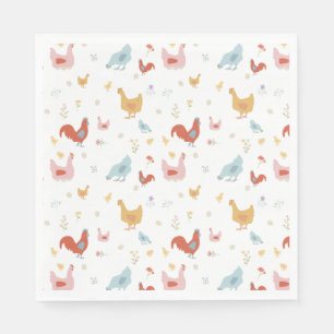Servilleta De Papel Pollitos Lindos Gallinas y Polluelos