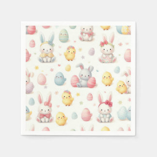Servilleta De Papel Pollitos y conejitos