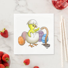 Pollo de Pascua con sombrero