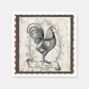 Servilleta De Papel Pollo del vintage