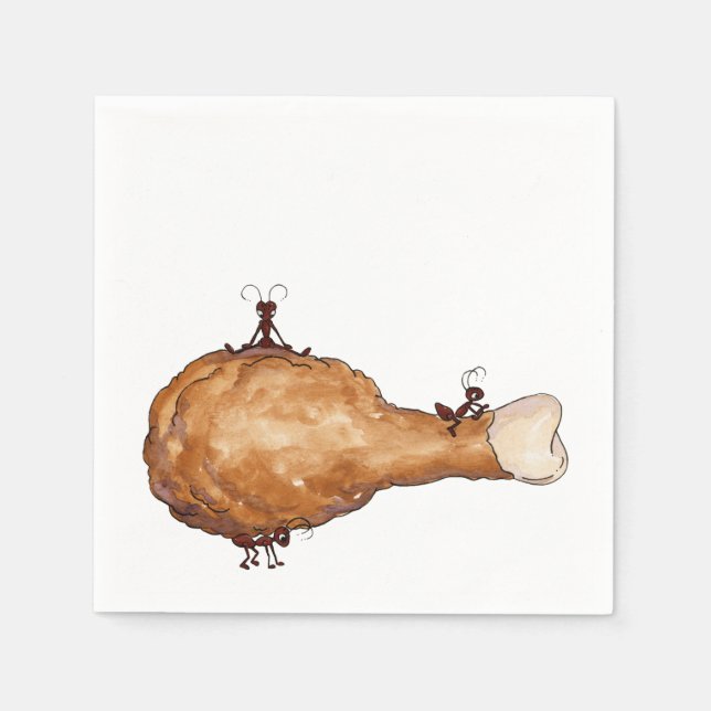 Servilleta De Papel Pollo frito picnic (Anverso)