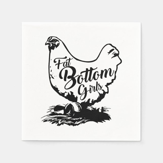 Servilleta De Papel Pollo Hen Grasa Napkin inferior (Anverso)