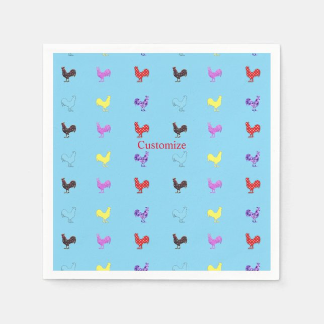 Servilleta De Papel Pollo Hens Thunder_Cove (Anverso)