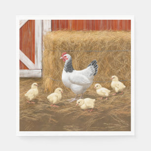Servilleta De Papel Pollo Sussex Mama Hen y Chicas