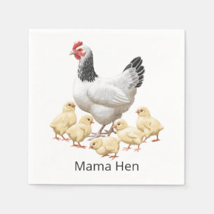 Servilleta De Papel Pollo Sussex Mama Hen y Chicas