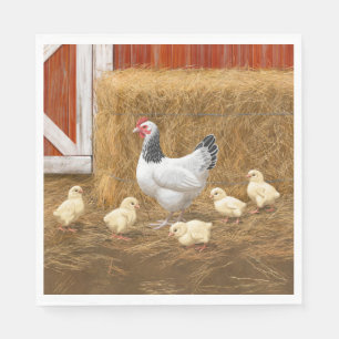 Servilleta De Papel Pollo Sussex Mama Hen y Chicas