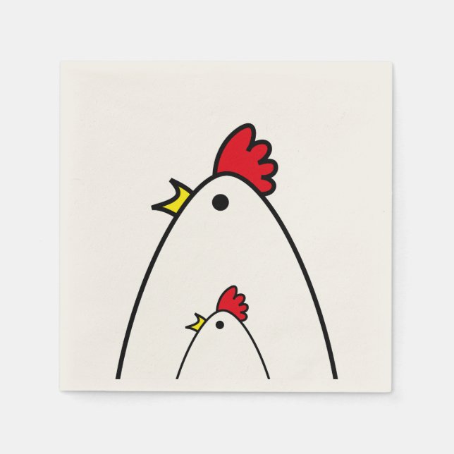 Servilleta De Papel Pollos (Anverso)