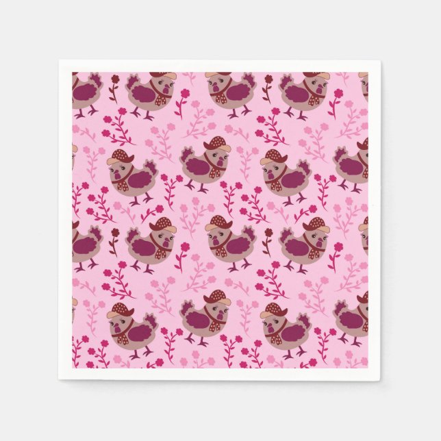 Servilleta De Papel Pollos de carne (Anverso)