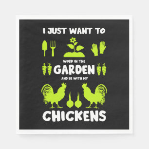 Servilleta De Papel Pollos Y Jardinería