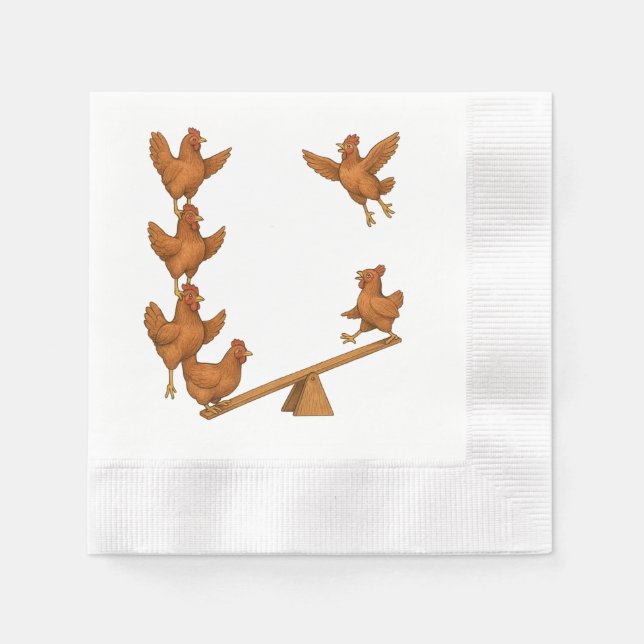 Servilleta De Papel Polluelos alegres escuadrón de acróbatas (Anverso)
