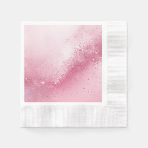 Servilleta De Papel Polvo Brillante Abstracto Femenino Rosa Niña
