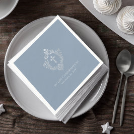 Servilleta De Papel Polvo de Confirmación Azul Polvoriento Crest Vinta