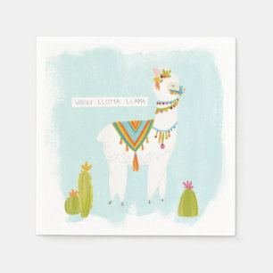 Servilleta De Papel Pom Pom Llama Rama - Lotta Llama entera