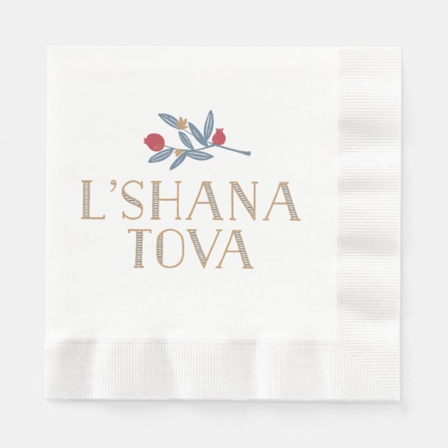 Servilleta De Papel Pomegranate Florals (Anverso)