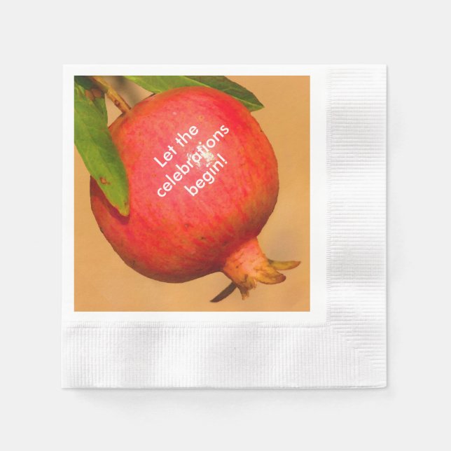 Servilleta De Papel Pomegranate Rosh HaShana (Anverso)