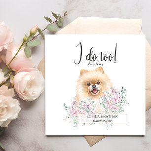 Servilleta De Papel Pomerania Dog Boda Cocktail Napkins