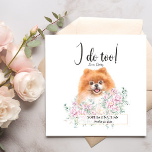 Servilleta De Papel Pomerania Dog Boda Cocktail Napkins