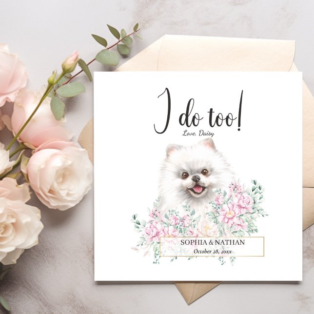Servilleta De Papel Pomerania Dog Boda Cocktail Napkins (Subido por el creador)