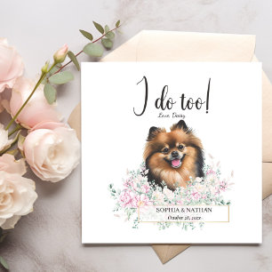 Servilleta De Papel Pomerania Dog Boda Cocktail Napkins