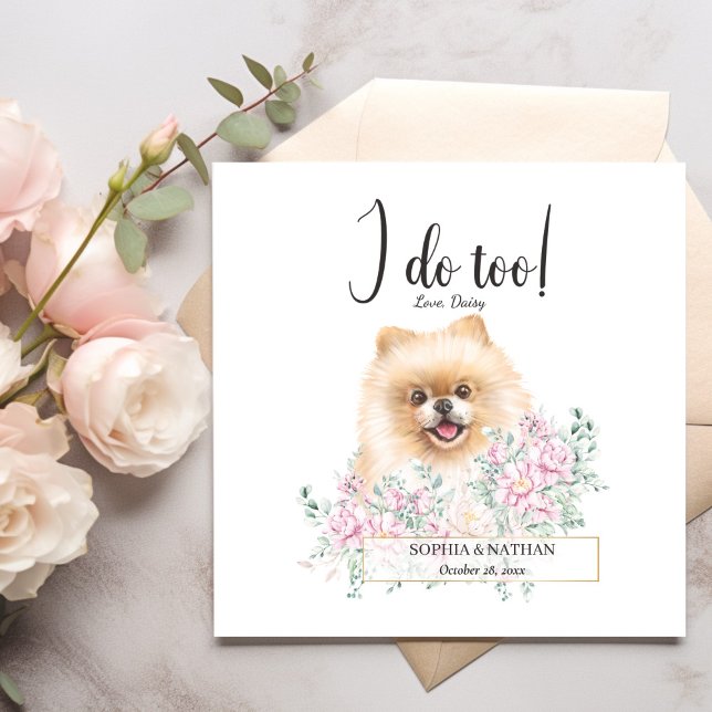 Servilleta De Papel Pomerania Dog Boda Cocktail Napkins (Subido por el creador)