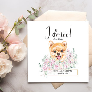 Servilleta De Papel Pomerania Dog Boda Cocktail Napkins